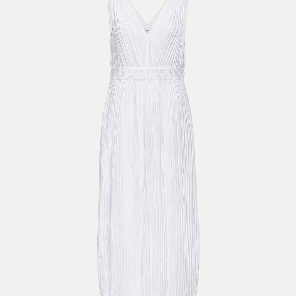 Vince Pleated Double V-Neck Dress - Picture 10 of 10
